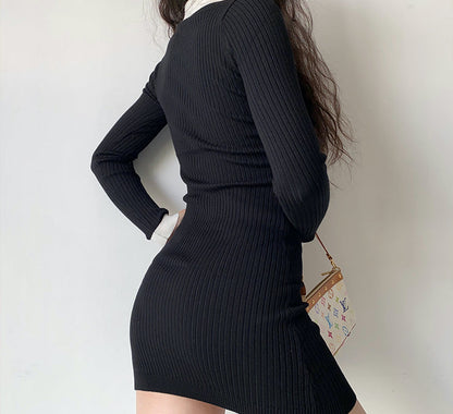 Perfect Match Knit Polo Dress ~ HANDMADE