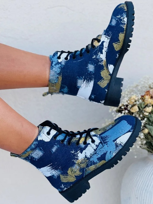 Denim Martin Ankle Boot