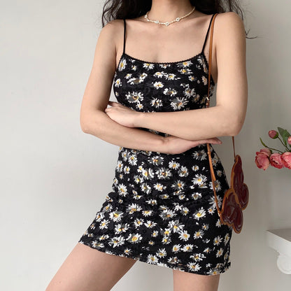 Retro Daisies Sling Dress ~ HANDMADE