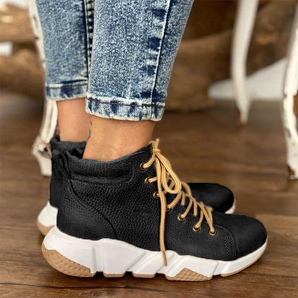 Women Daily Comfy Lace-Up Sneakers