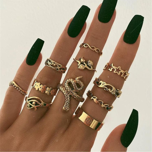 Bohemian Vintage 11PCS Ring Set