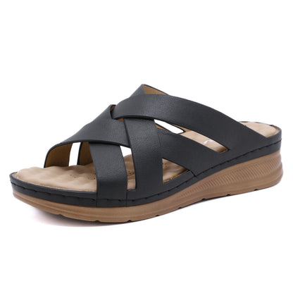 Women's Cross Massage Wedge Sandals