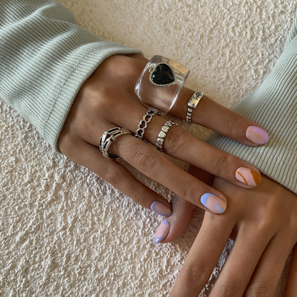 Retro Simplicity 5PCS Ring Set