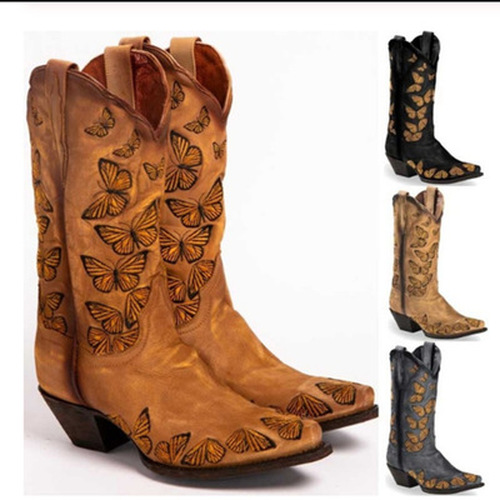 Embroidered Western Cowboy Boots