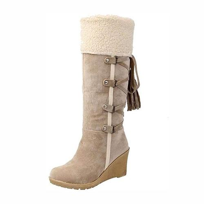 Warm Wedge Heel Snow Knee High Boots