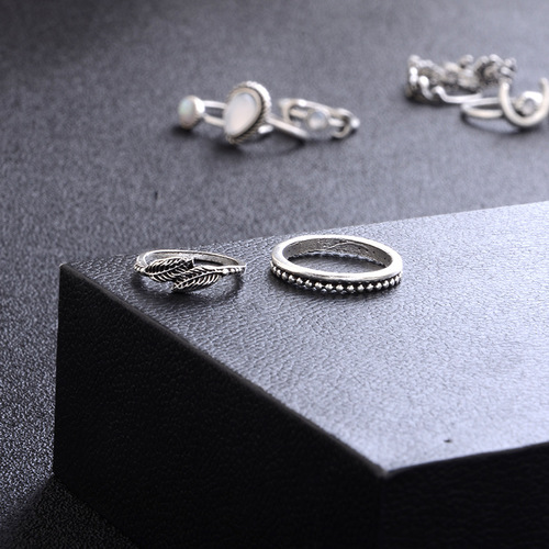 Retro Geometry 14PCS Ring Set