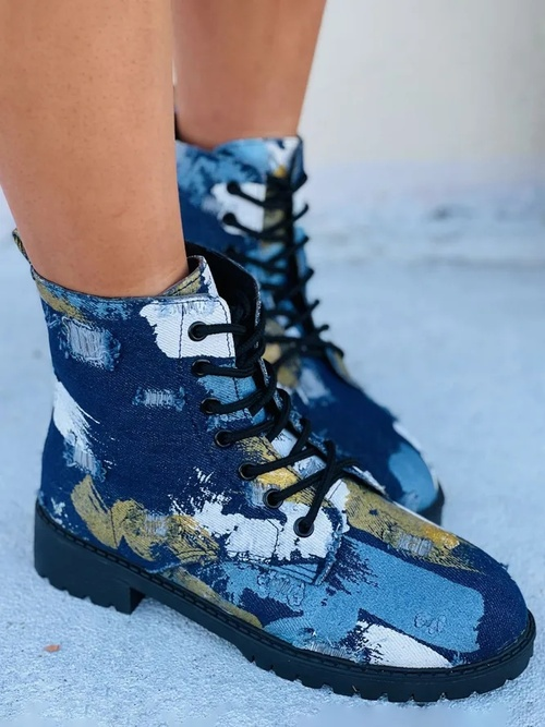 Denim Martin Ankle Boot