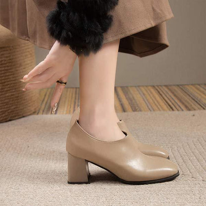Women's Chunky Heel Fashion Shoes 19373615C