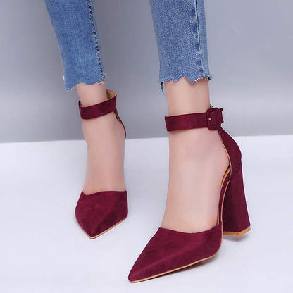 Women'S Fashion Pointed Toe Chunky Heels 39995884C