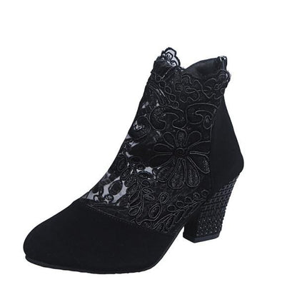 Women'S Lace Mesh High Heels 91553517