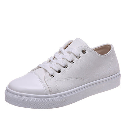 Women's Low-Top Canvas Solid Color Casual Shoes