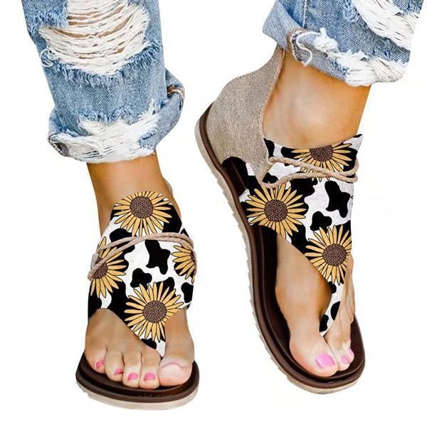 Women's Floral Flat Beach Flip Sandals 14859089C