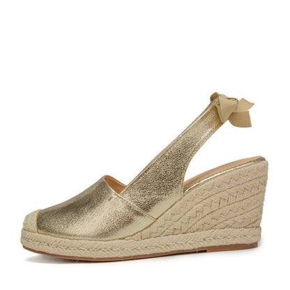 Wedges Sandals For Womensm Fashion Closed Toe Bandage Espadrille Platform Stylish Slingback Summer Shoes