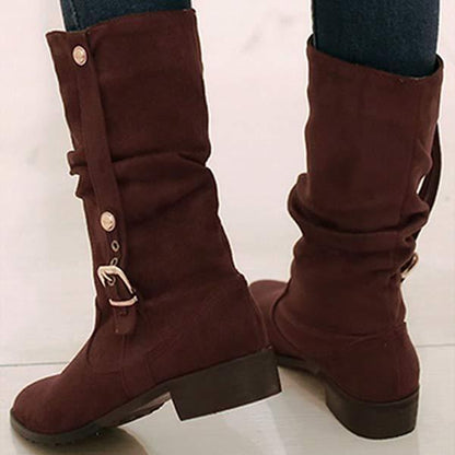 Women's High Elastic Frosted Fashion Boots 69420022C