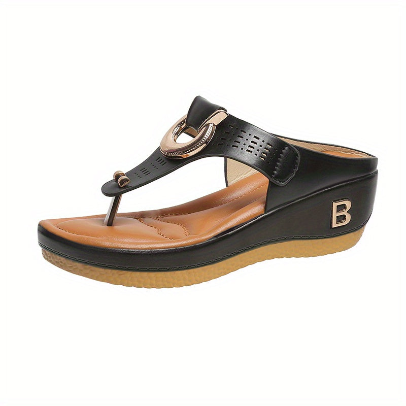 Non-Slip Wedge Platform Flip Flops for Women - Perfect for the Beach