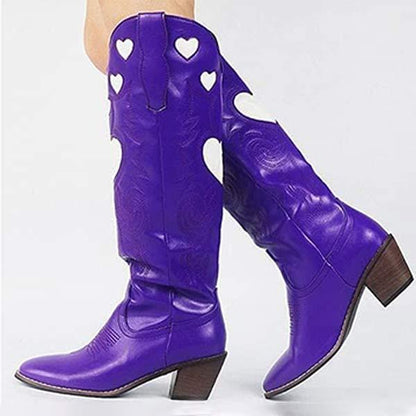 Women'S Heart Mid Heel Fashion Boots 77323425C_Shoes