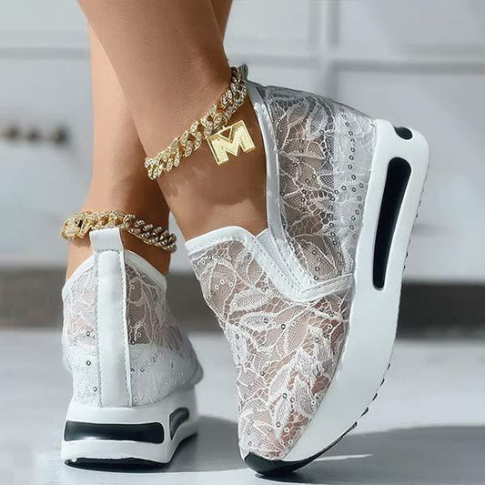 Women'S Mesh Breathable Casual Thick Soled Heightening Shoes 83759376C