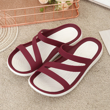 Comfortable Women's Minimalist Slippers - Elegant Open Toe & Wear-Resistant Slides