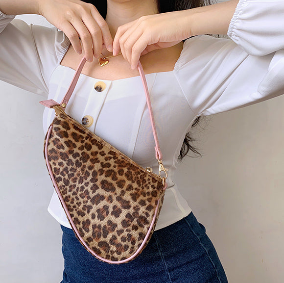 Y2K Leopard Saddle Bag ~ HANDMADE