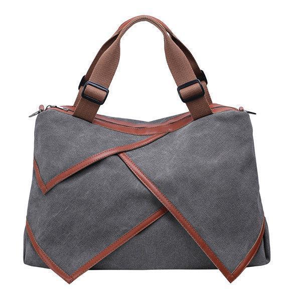 Canvas Large Capacity tote bag Patchwork Leisure Crossbody Bag