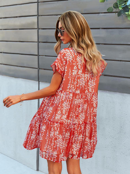 A-line Floral Dress