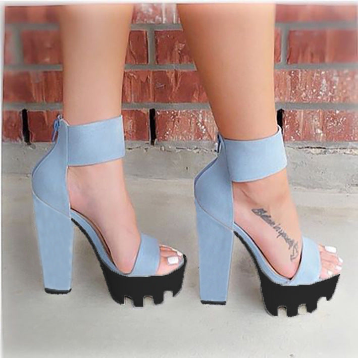 Women Summer Chunky Heel Sandals