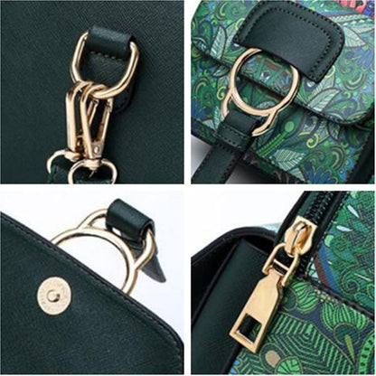 Bohemian Forest Cartoon Pattern Backpack Female Crossbody Bag