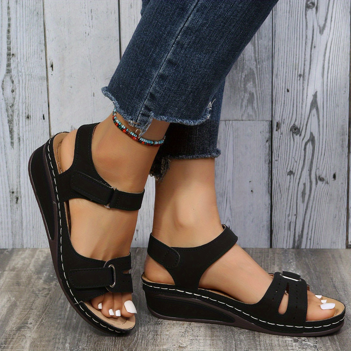 Anti-skid Wedge Sandals for Women with Arch Support