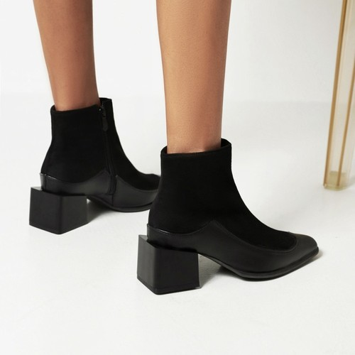 Color Low-Heel Boots