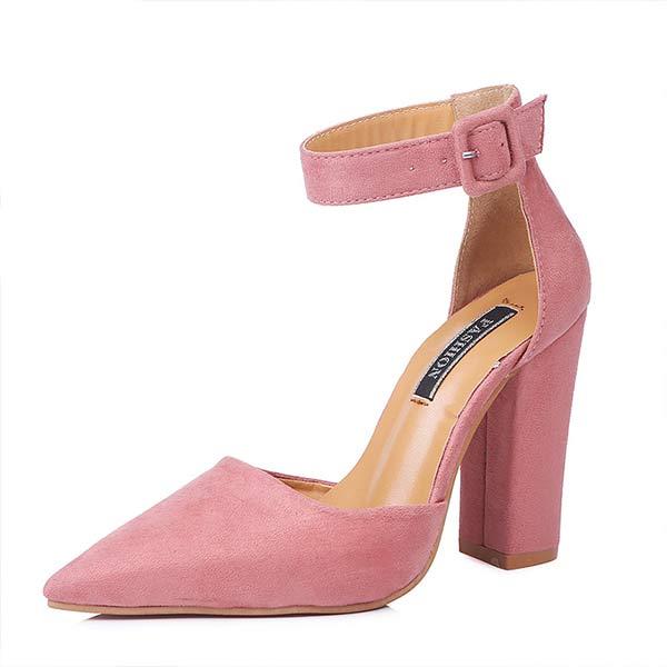 Women'S Fashion Pointed Toe Chunky Heels 39995884C