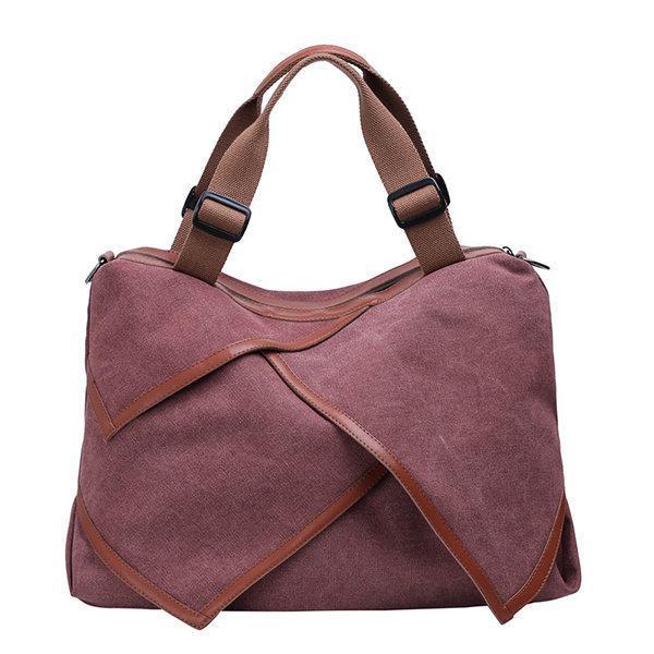 Canvas Large Capacity tote bag Patchwork Leisure Crossbody Bag