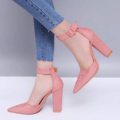 Women'S Fashion Pointed Toe Chunky Heels 39995884C