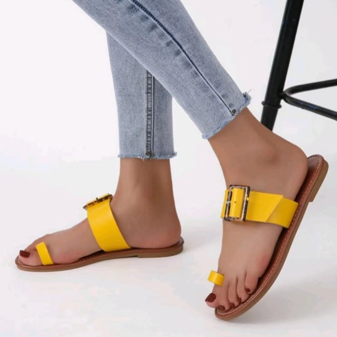 Women's Toe-Loop Flat Sandals