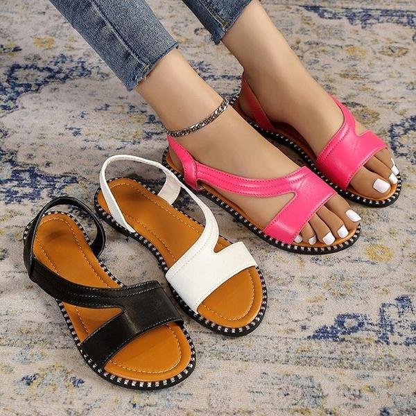 Women's Fish Mouth Flat Open Toe Slip-on Sandals 99198660C