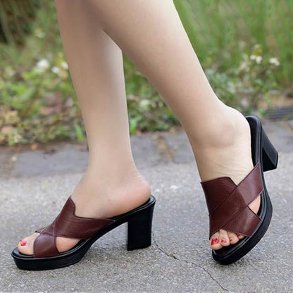 Women's Chunky Heel High Heel Solid Color Casual Shoes 70638137C