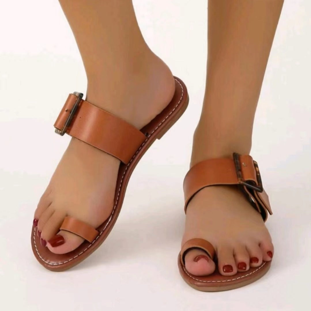 Women's Toe-Loop Flat Sandals