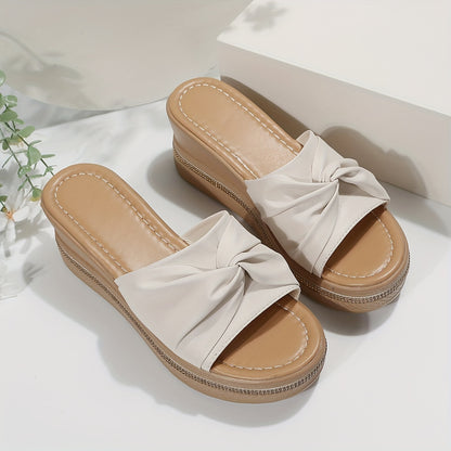 Women's Bowknot Wedge Sandals