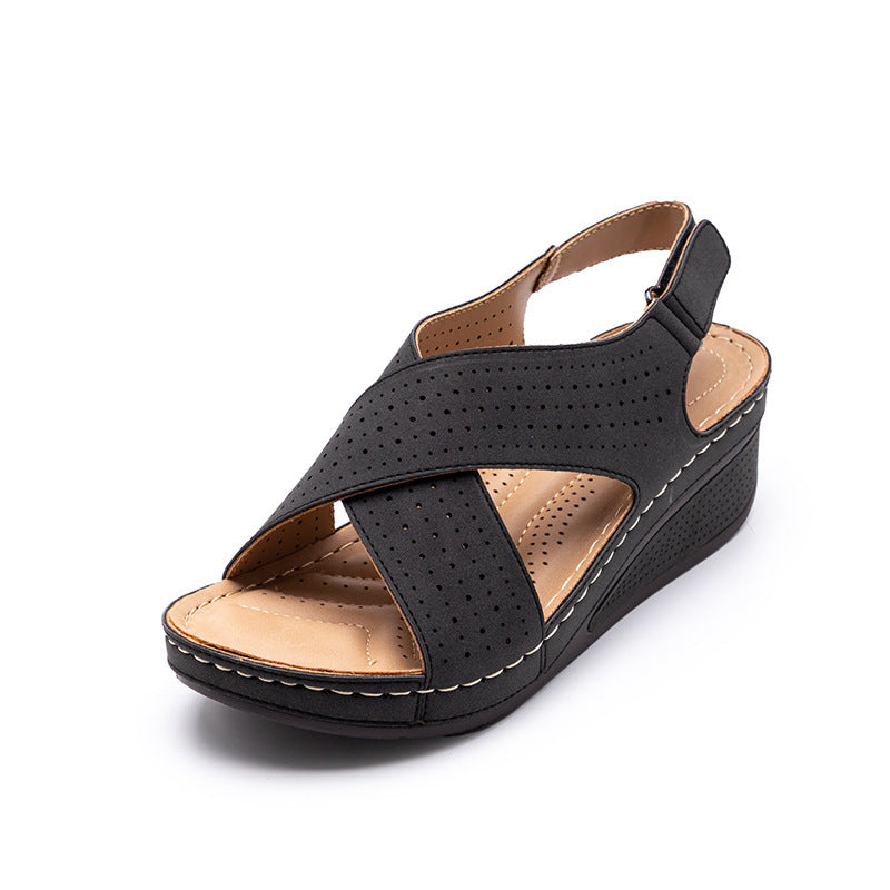 Women's Cutout Wedge Sandals