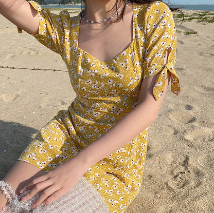 Posey Cutout Dress // Yellow