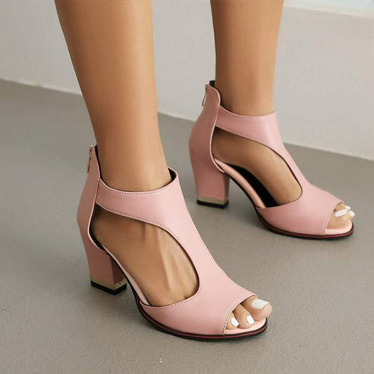 Women'S Fish Mouth Chunky Heel Sexy High Heel Sandals 56757422C