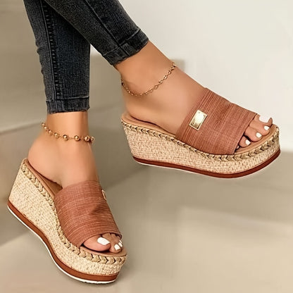 Women's Platform Espadrilles Wedge Slippers