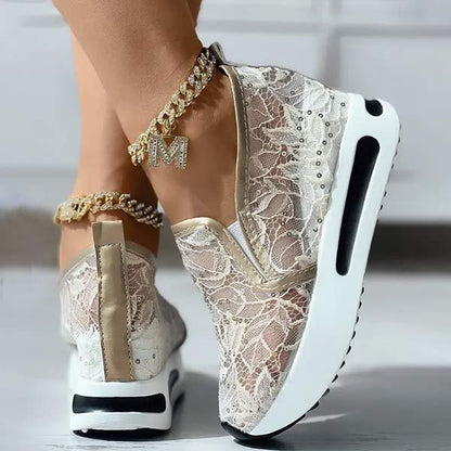 Women'S Mesh Breathable Casual Thick Soled Heightening Shoes 83759376C