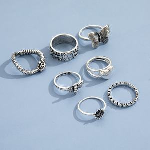 Animal And Plant Series 7PCS Ring Set