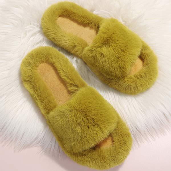 Women'S Fashion Flat Plush Flip-Flops 21785266C