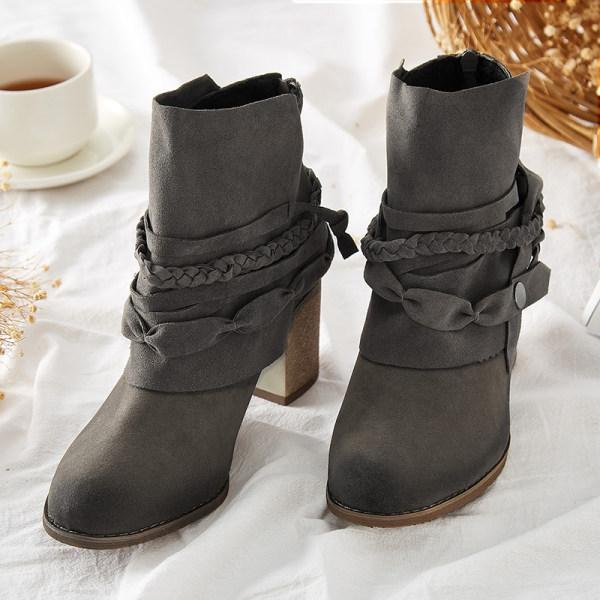 Women'S Chunky Heel Vintage Ankle Boots 47559780