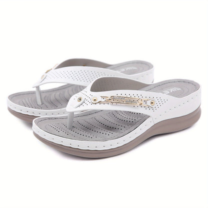 Stylish Women's Wedge Slides - Anti-Slip Platform Flip Flops