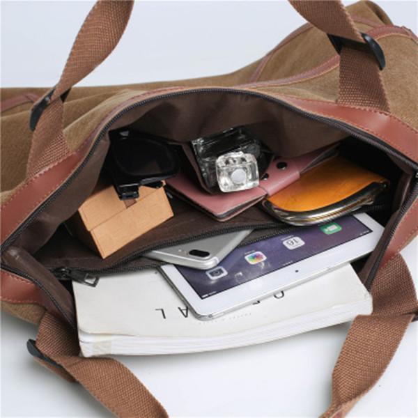 Canvas Large Capacity tote bag Patchwork Leisure Crossbody Bag
