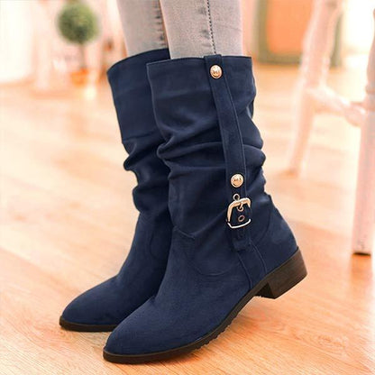 Women's High Elastic Frosted Fashion Boots 69420022C