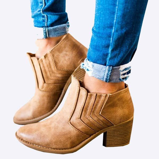 Women'S Chunky Heel Ankle Boots 16503656C