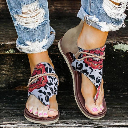 Women's Floral Flat Beach Flip Sandals 01862936C